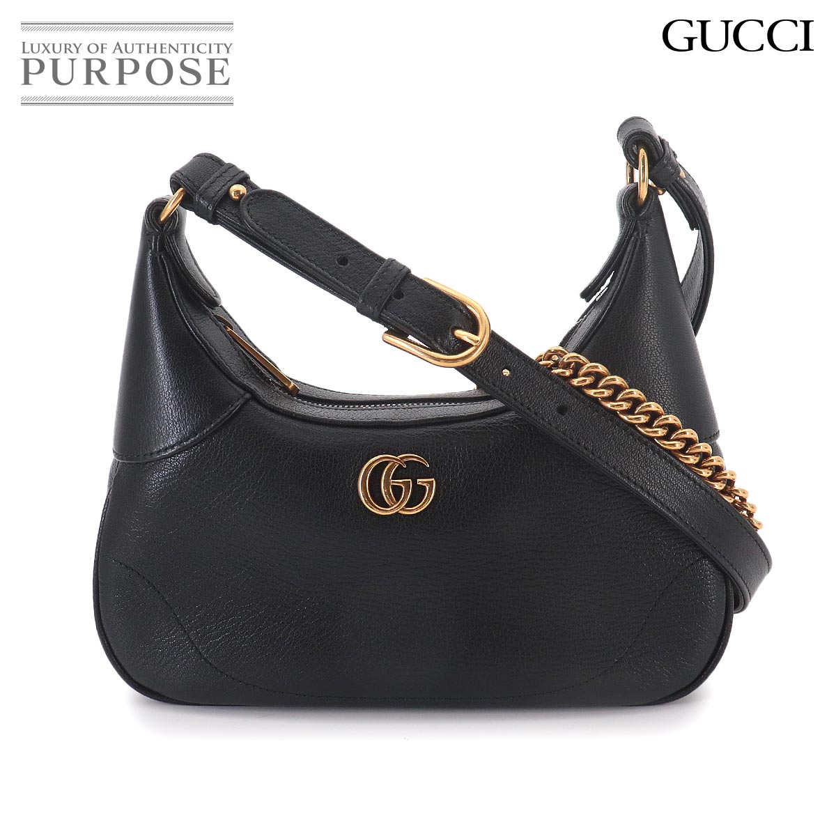 【新品同様】 グッチ GUCCI アフロディーテ スモール ショルダー バッグ レザー ブラック 731817 Aphrodite Small Shoulder Bag 【中古】｜VINTAGE LOVER PURPOSE