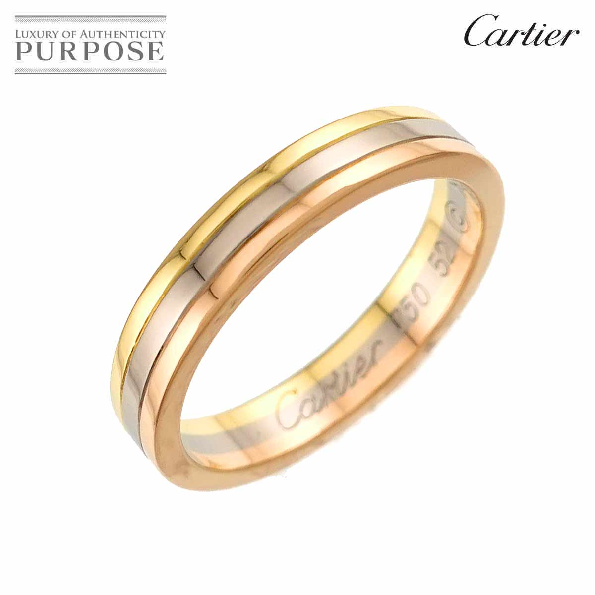 【新品同様】 カルティエ Cartier ヴァンドーム #52 リング K18 YG WG PG スリーゴールド 3カラー 750 指輪 Vendome Ring【中古】|VINTAGE LOVER PURPOSE