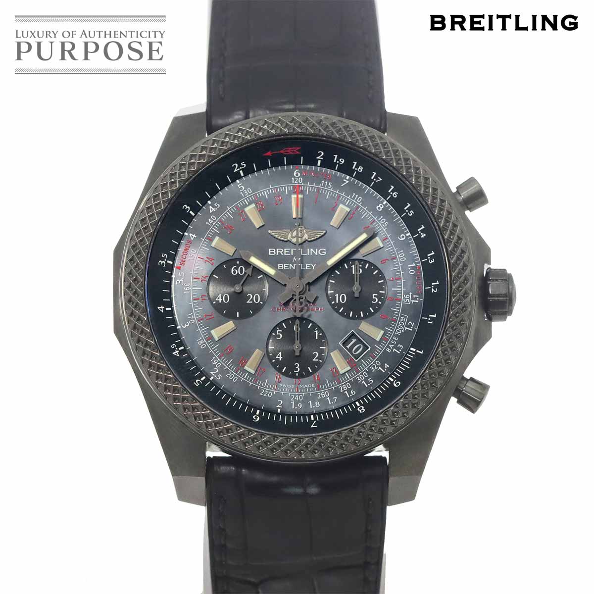 ブライト輪っか BREITLING ベン御盆 B06 十二時炭素 MB0611 クロノグラフ 500本制限事項 メンズ ウォッチ デイト 黒いこと外殻 自動小銃一巻き Bentley 【中古】