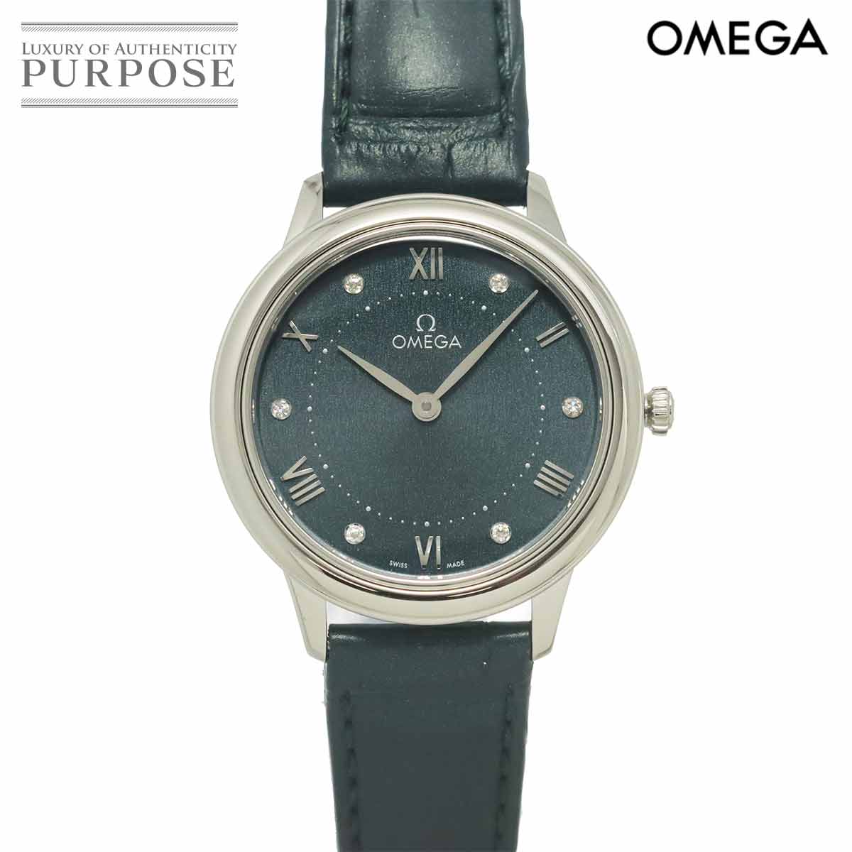 【未使用 展示品】 オメガ OMEGA デビル プレステージ 434 13 30 60 60 001 レディース 腕時計 6P ダイヤ グリーン クォーツ ウォッチ DeVille Prestige 【中古】｜VINTAGE LOVER PURPOSE