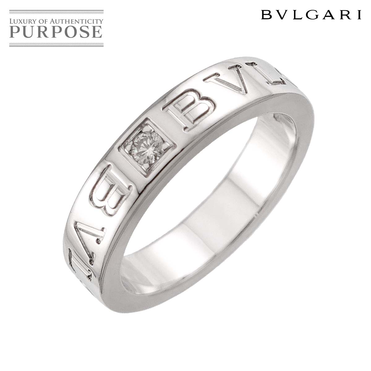 【新品同様】 ブルガリ BVLGARI ビーゼロワン エッセンシャル 8.5号 リング ダイヤ K18 WG ホワイトゴールド 750 指輪 B-ZERO1 Element Ring【中古】｜VINTAGE LOVER PURPOSE