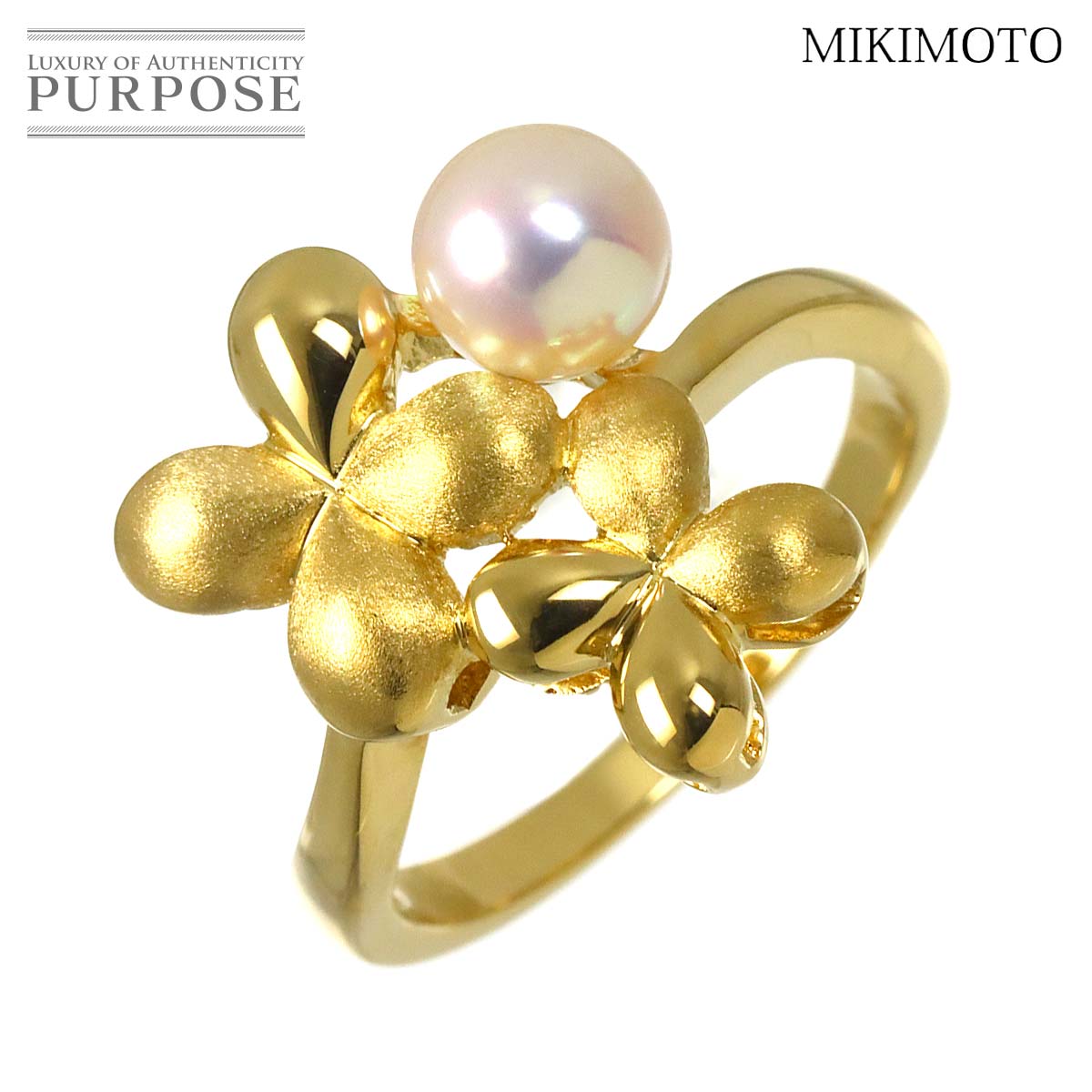 【新品同様】 ミキモト MIKIMOTO 14号 リング アコヤ真珠 6.1mm K18 YG イエローゴールド 750 パール 指輪 Akoya Pearl Ring【中古】|VINTAGE LOVER PURPOSE