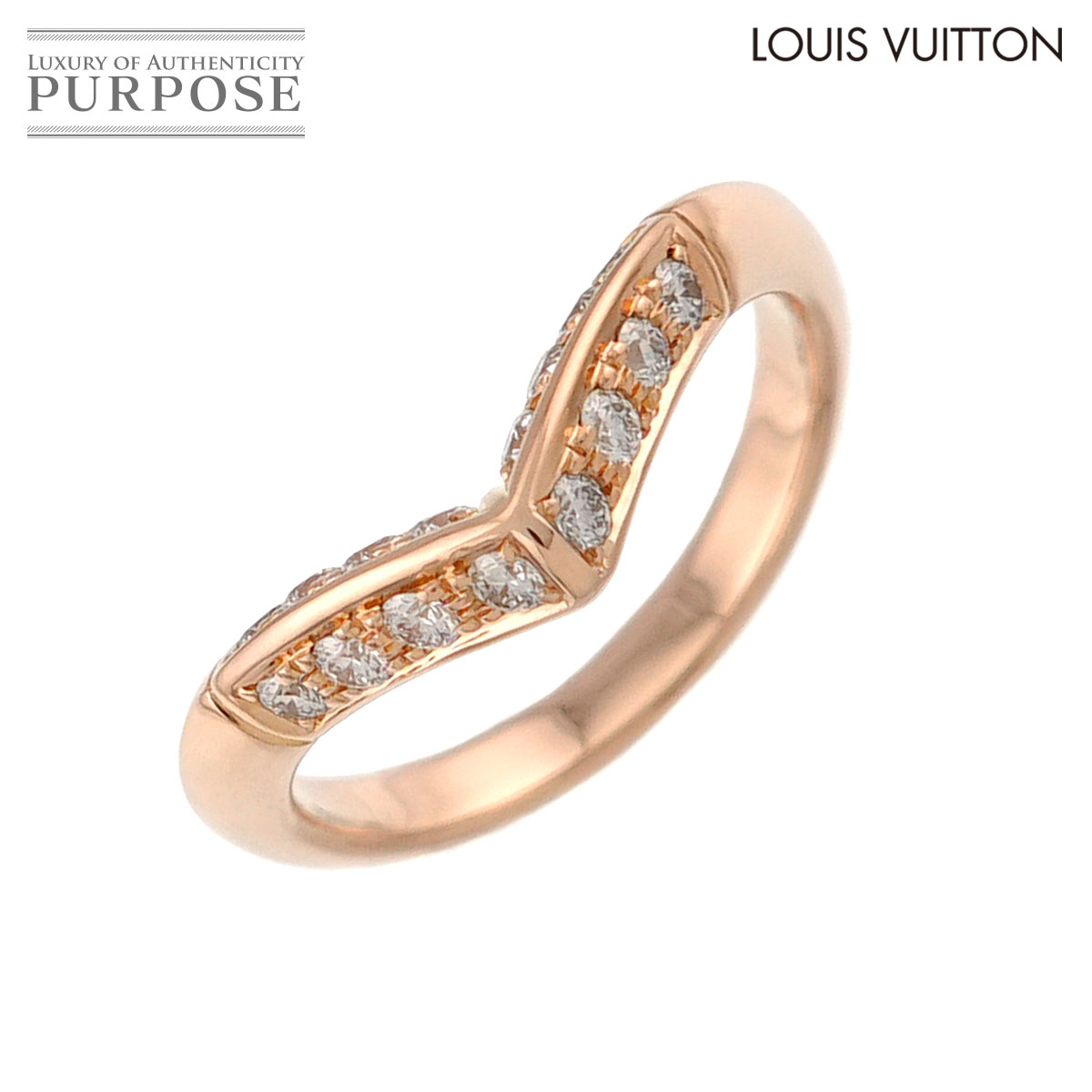 【新品同様】 ルイヴィトン LOUIS VUITTON V #50 リング ダイヤ K18 PG ピンクゴールド 750 指輪【中古】｜VINTAGE LOVER PURPOSE