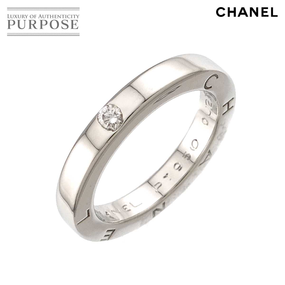 【新品仕上げ】 シャネル CHANEL シグネチャー 8号 リング ダイヤ 1P Pt プラチナ 指輪 Signature Ring【中古】|VINTAGE LOVER PURPOSE
