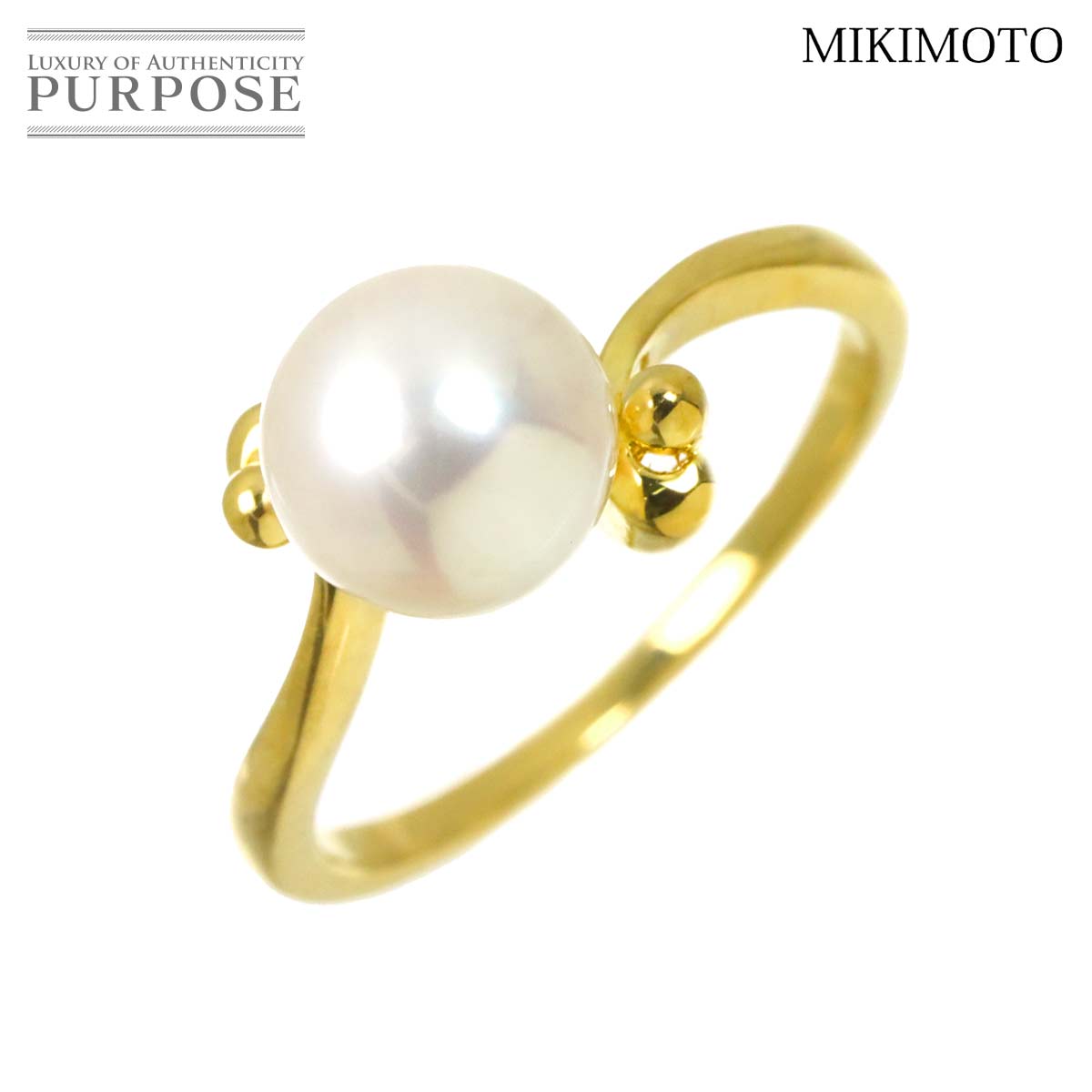 【新品同様】 ミキモト MIKIMOTO 11号 リング アコヤ真珠 7.5mm K18 YG イエローゴールド 750 パール 指輪 Akoya Pearl Ring【中古】|VINTAGE LOVER PURPOSE