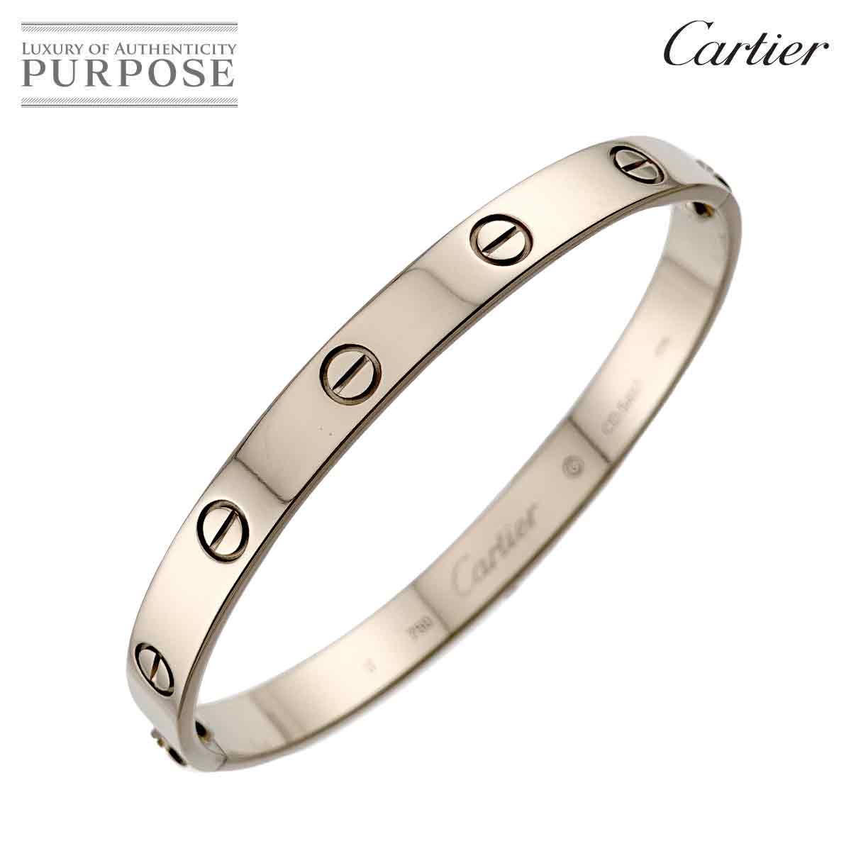 【新品同様】 カルティエ Cartier ラブ ブレス #17 K18 WG ホワイトゴールド 750 ブレスレット バングル Love Bracelet【中古】｜VINTAGE LOVER PURPOSE