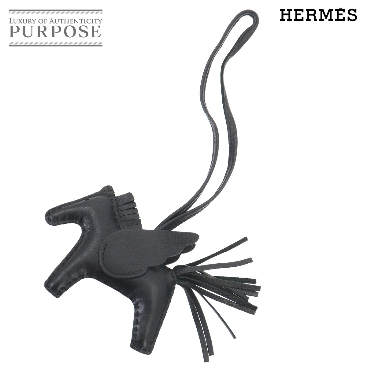 【新品同様】 エルメス HERMES ソーブラック ロデオ ペガサス PM バッグチャーム アニョーミロ スイフト U刻印 Rodeo Pegasus 【中古】｜VINTAGE LOVER PURPOSE