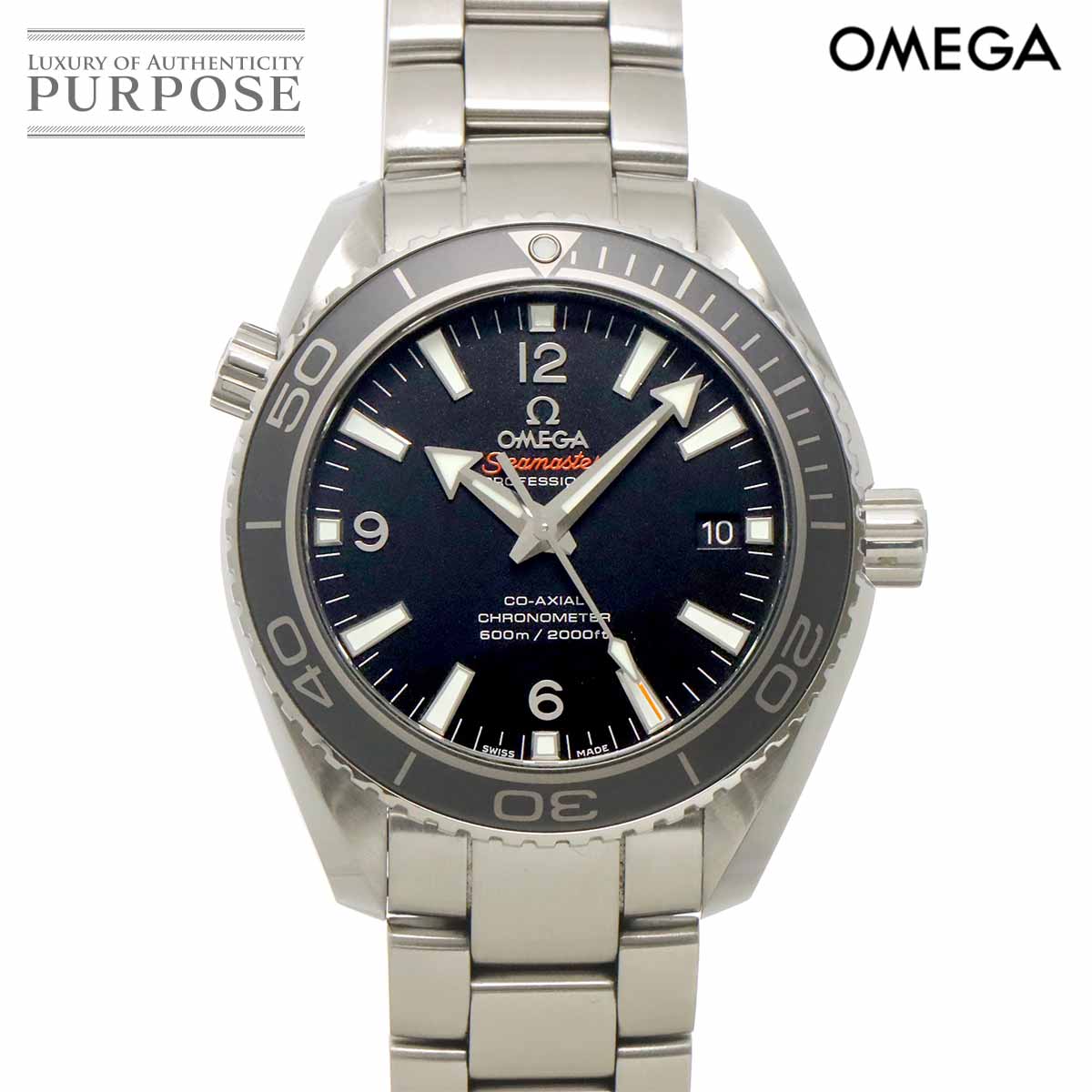 ゼロ OMEGA シーマスター プラネットオーシャン 600M 232 30 42 21 01 001 メンズ ウオッチ デイト 黒いこと オートマ 自動小銃一巻き Seamaster Planet Ocean 【中古】