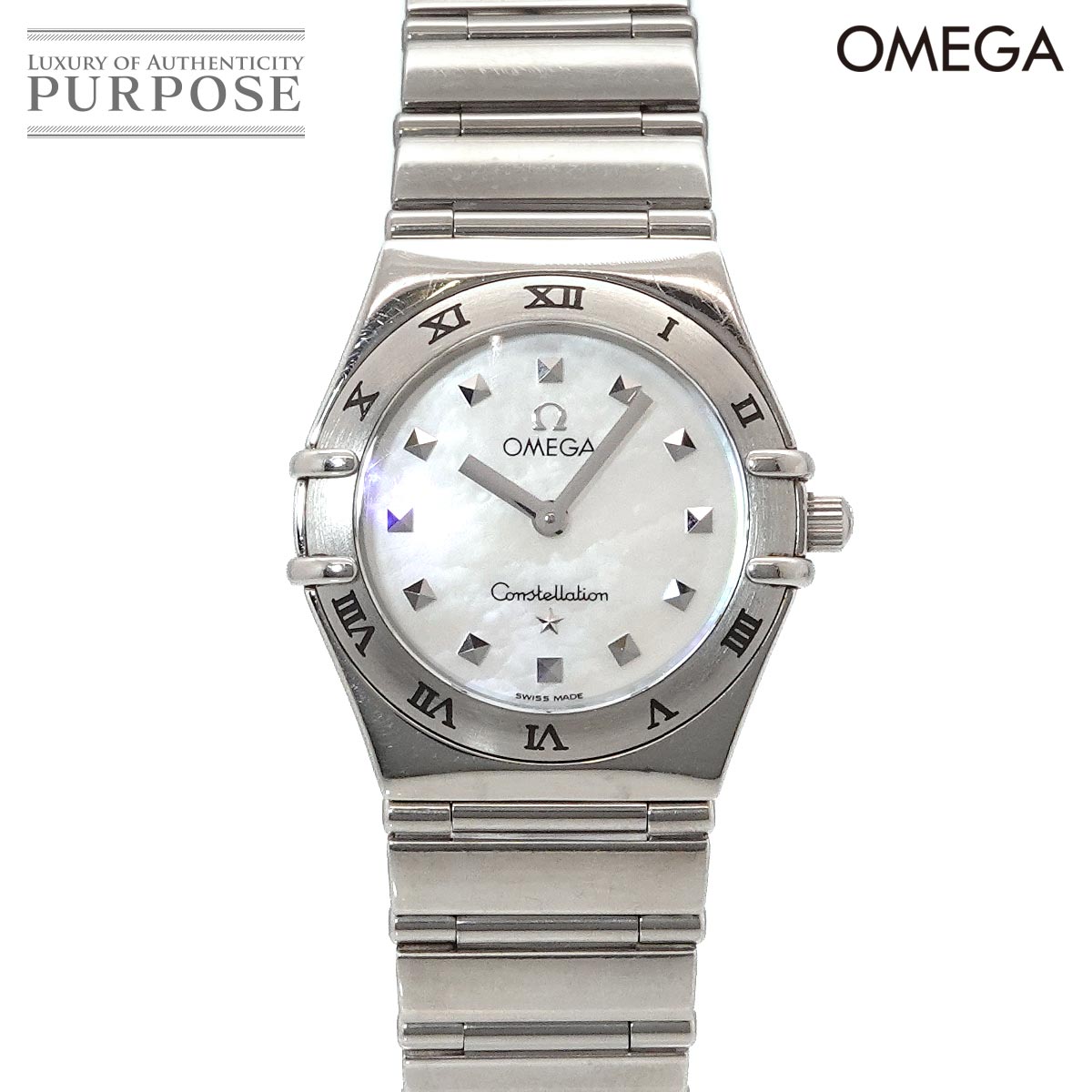 ゼロ OMEGA コンステレーション マイチョイス 1571 71 レディース ウオッチ 白いこと甲殻 石英 御覧になる Constellation 【中古】