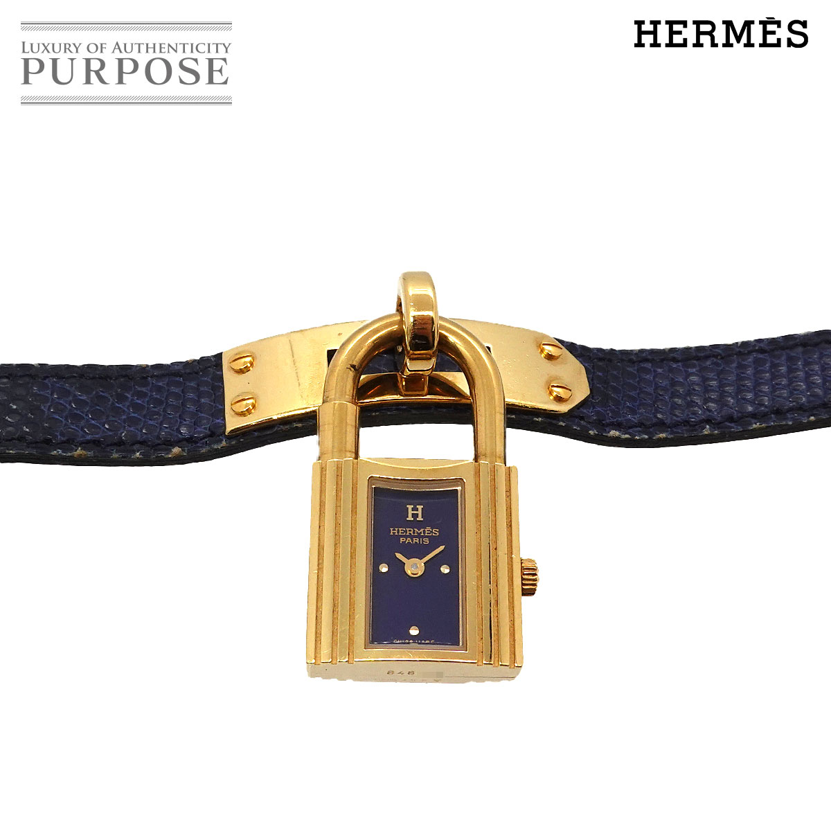 エルメス HERMES ケリーウォッチ ヴィンテージ レディース ウオッチ 米国海軍 石英 御覧になる カデナ Kelly Watch 【中古】