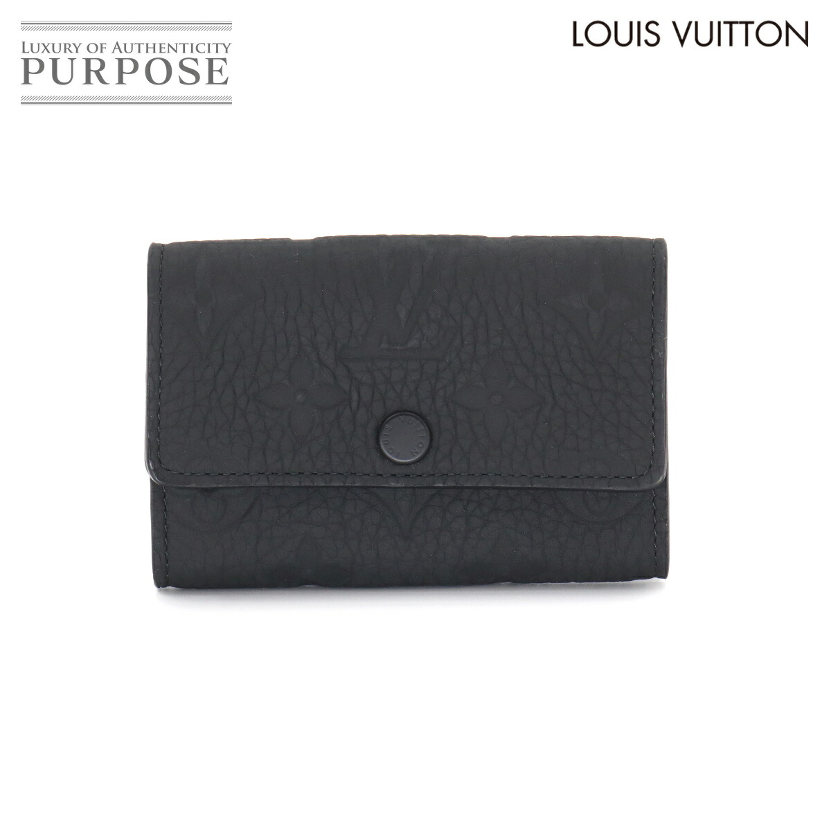 【未当て嵌める 見せびらかす品】 ルイ ヴィトン LOUIS VUITTON モノグラム トリヨン ミュルティクレ6 6連 足懸かり入れもの 黒いこと M82604 RFID Multicles 6 Key Case 【中古】