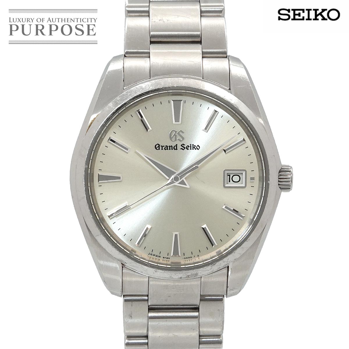 競技場セイコー GRAND SEIKO ヘリテージコレクション SBGP009 メンズ ウオッチ 9F85-0AC0 デイト しろがね色 石英 ご覧なさる Sports collection 【中古】