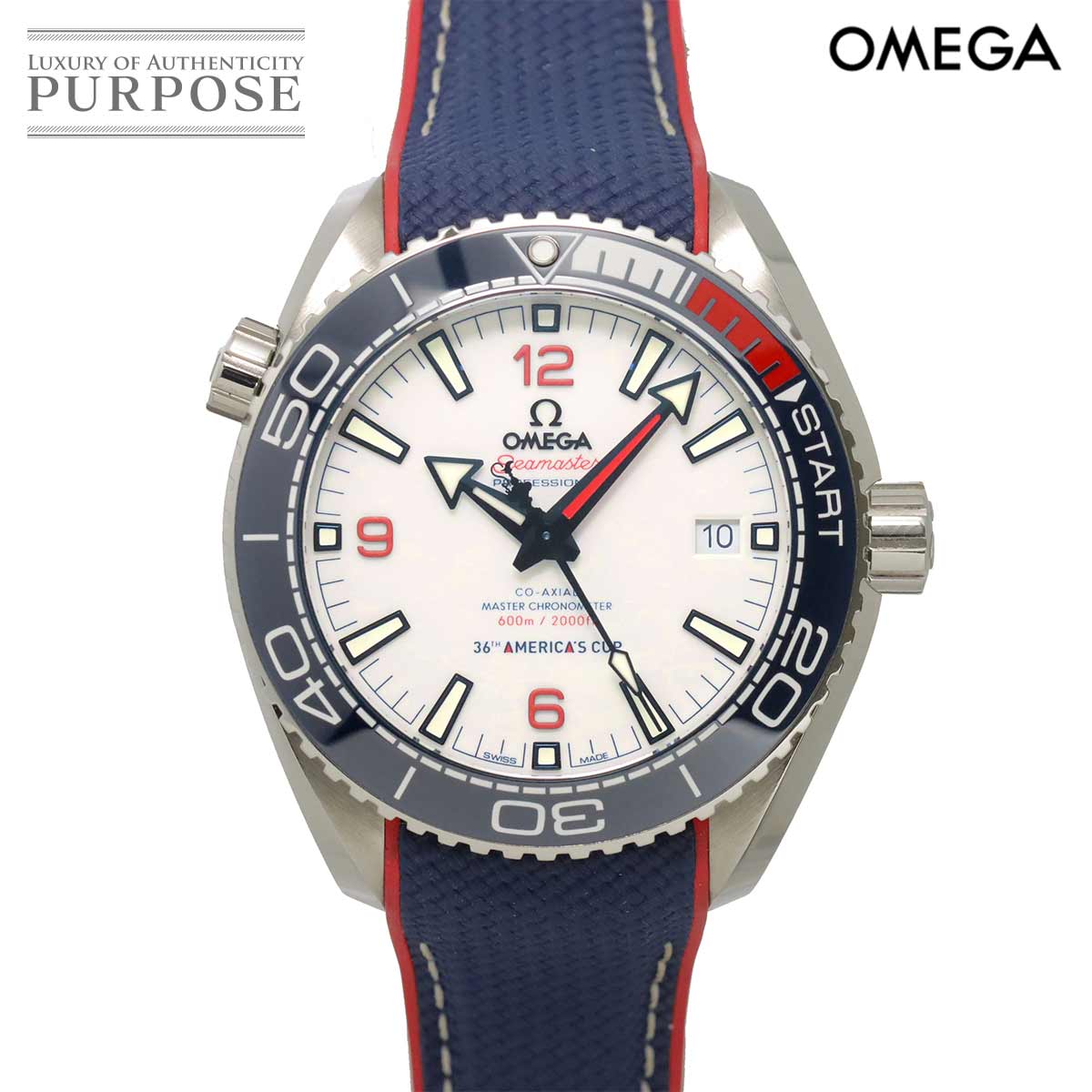ゼロ OMEGA シーマスター プラネットオーシャン 600M アメリカズカップリミテッド 215 32 43 21 04 001 現実2021本制限事項 デイト メンズ ウォッチ 白いこと 自動小銃一巻き Seamaster 【中古】
