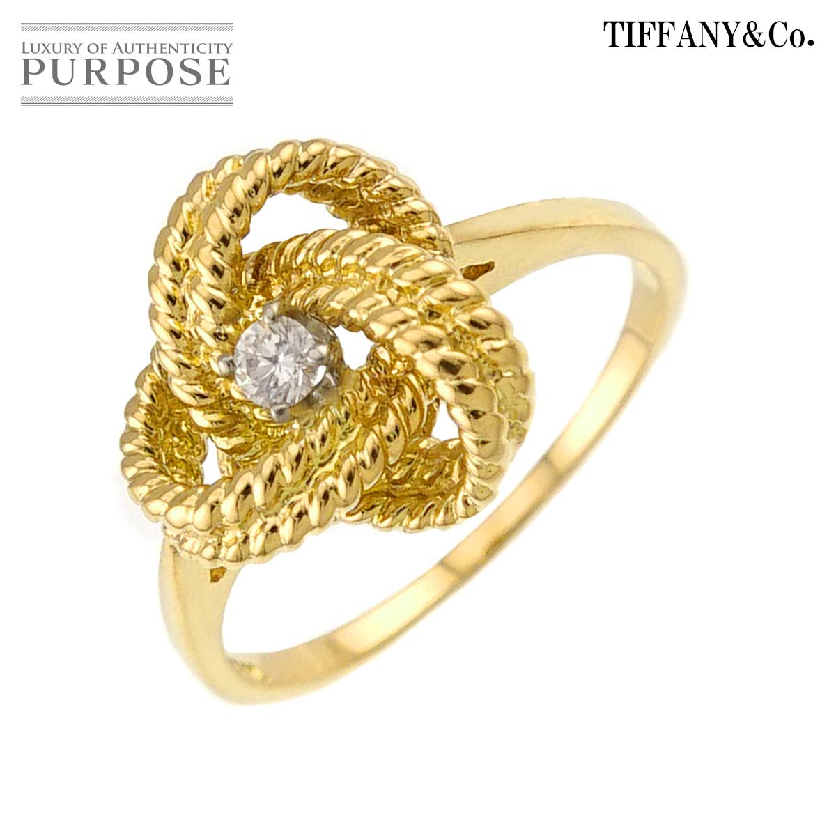 【新品同様】 ティファニー TIFFANY&Co. ツイスト ノット 12.5号 リング ダイヤ K18 YG イエローゴールド 750 指輪 Diamond Ring【中古】|VINTAGE LOVER PURPOSE