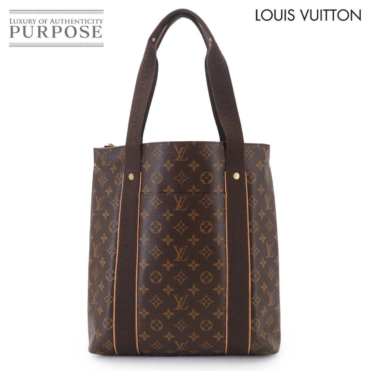 【新品同様】 ルイ ヴィトン LOUIS VUITTON モノグラム カバ ボブール トート バッグ ブラウン M53013 ゴールド 金具 Cabas Beaubourg 【中古】｜VINTAGE LOVER PURPOSE