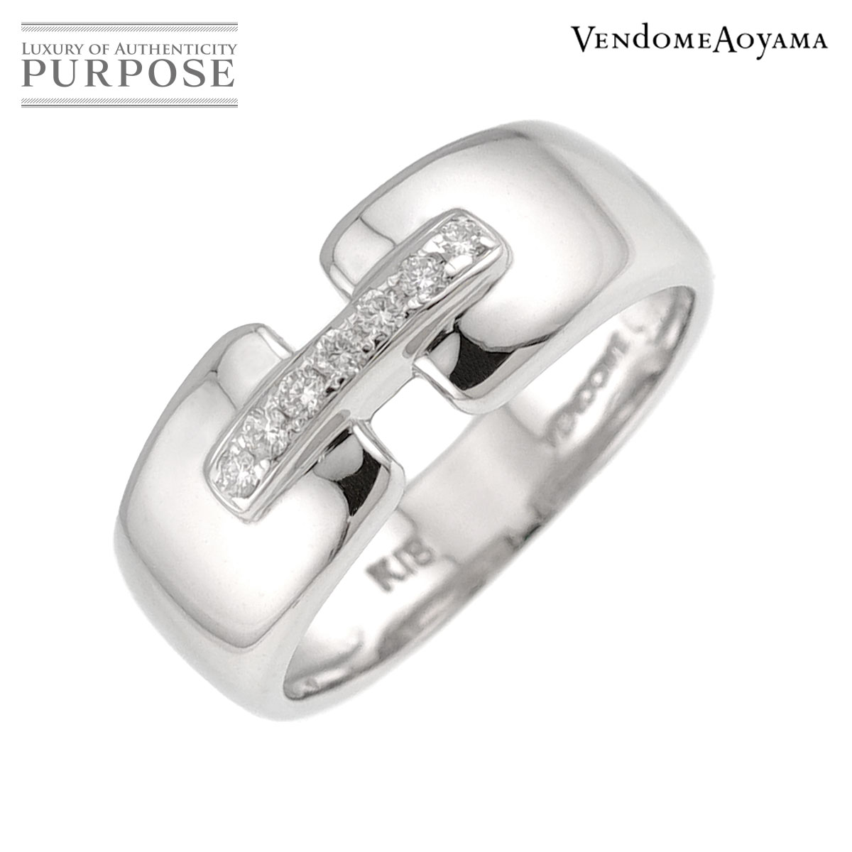 【新品同様】 ヴァンドーム青山 Vendome Aoyama 9号 リング ダイヤ K18 WG ホワイトゴールド 750 指輪 Diamond Ring【中古】|VINTAGE LOVER PURPOSE