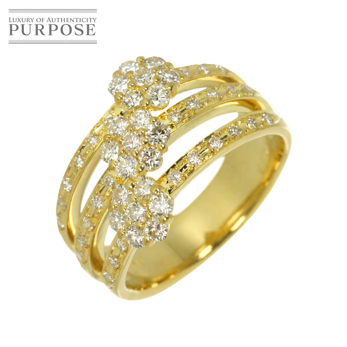 【新品仕上げ】 リング 12号 ダイヤ 0.80ct K18 YG イエローゴールド 750 指輪 【鑑別カード付き】 Diamond Ring 【中古】|VINTAGE LOVER PURPOSE
