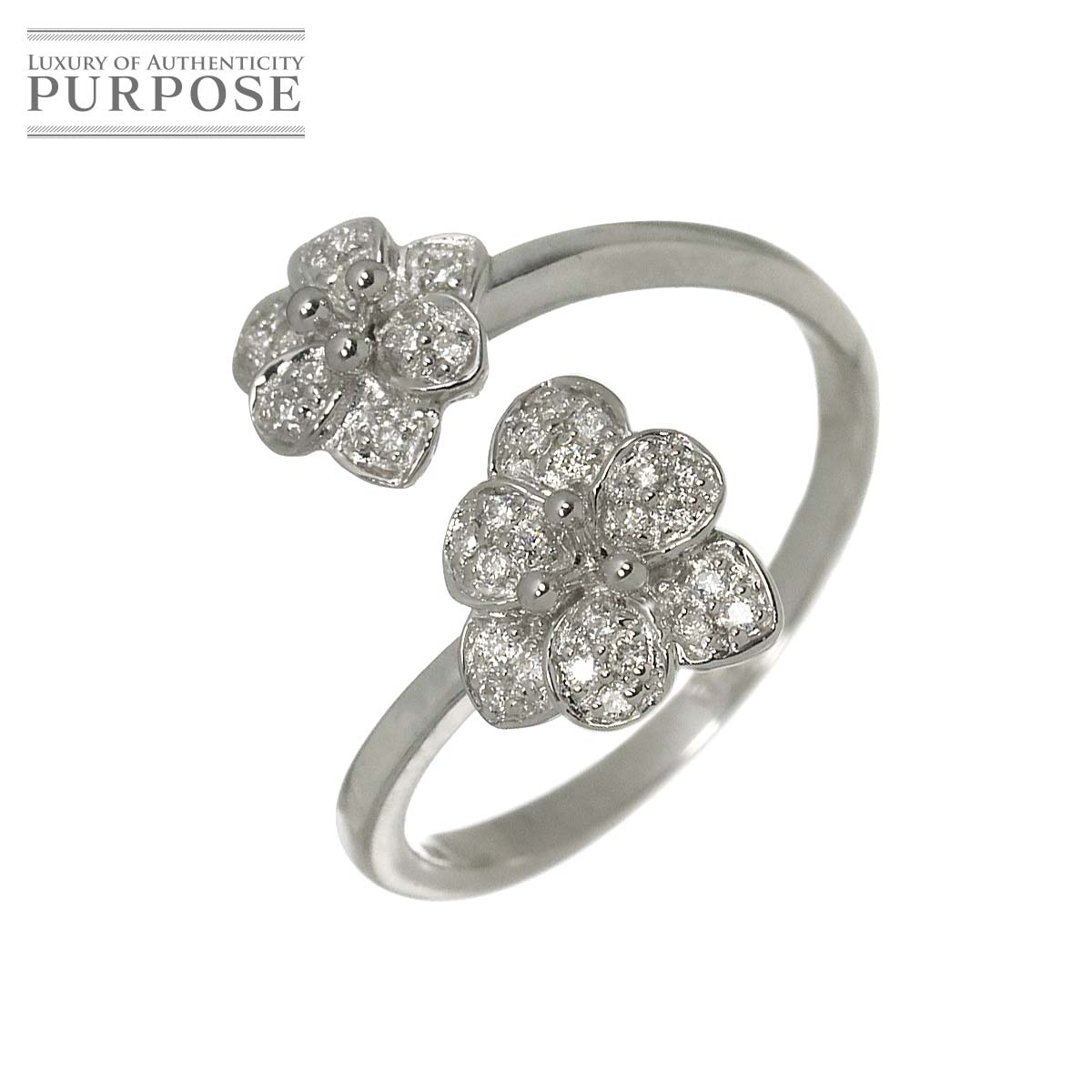 【新品仕上げ】 リング 13号 ダイヤ 0.13ct K18 WG ホワイトゴールド 750 指輪 Diamond Ring 【中古】|VINTAGE LOVER PURPOSE