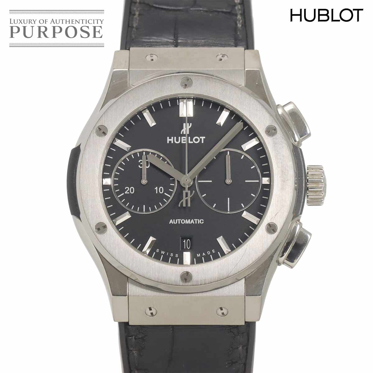 ウブロ HUBLOT クラシックフュージョン クロノグラフ チタニウム 521 NX 1171 LR メンズ 腕時計 デイト ブラック 自動巻き Classic fusion 【中古】|VINTAGE LOVER PURPOSE