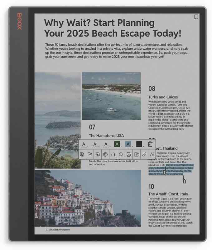 BOOX Tab X C 13.3色 ePaper 6G 128G E 陰電子読みもの読み手 300 PPI