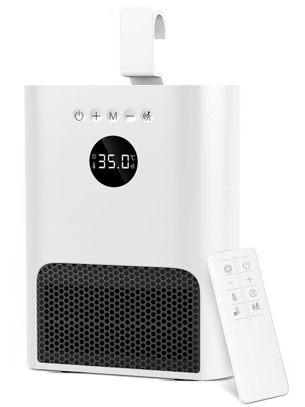 ヒーター 壁掛け 【人感センサー付き・ECOモード・2秒速暖 ・3way使用】 セラミックヒーター ?能 暖房器具 吊り下げ式 脱衣所ヒーター 4w/600w 2段階調整 1-12Hタイマー機能 リモコン付き ディ｜GRATIQUE MIEI