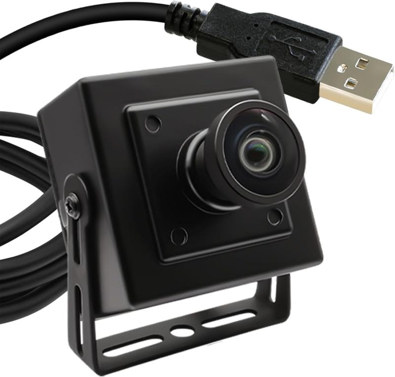 ELP USBカメラ 2MP 170度レンズ 超広角 ポータブルWebカメラ 1080P ミニアルミニウムケース付き H.264 0.01lux 低照度 プラグアンドプレイ Linux Mac-OS Windows用ELP-USBFHD06H-BL170|GRATIQUE MIEI
