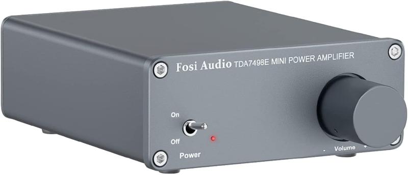 Fosi Audio TDA7498E 320W 2チャンネルステレオオーディオアンプレシーバーホームスピーカー用ミニHi-FiクラスD内蔵アンプ160W x 2 24V電源付き