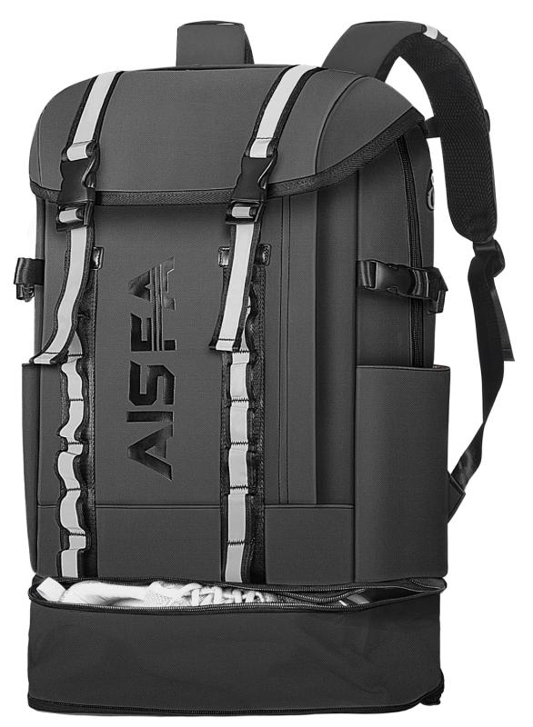 [AOSLE] リュックメンズ 盗難防止 耐衝撃 15.6インチPC 3WAY 大容量30-35L 修学 防災 防水 登山 多機能 通気性 反射ストリップ付き A4収納多ポケット