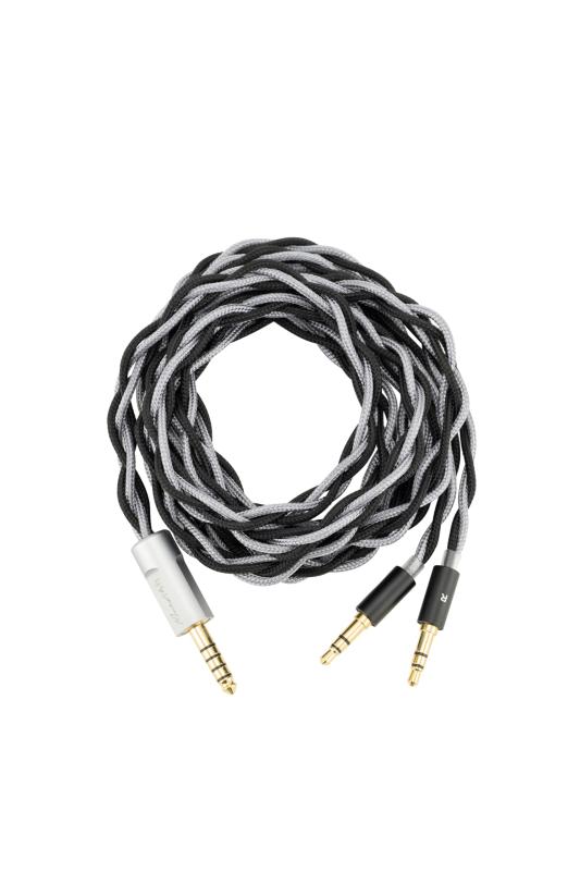Moondrop ?海 - Atami イヤ電話機 リケーブル 0.78粍 2Pin 4.4粍 Litz社会システム特選単たま物銅+人並み外れた高純度銀錫アロイ イヤホンアップグレードケーブル 耐久性 高甚だしい編組原料品 着脱式