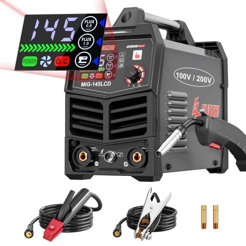 GZ GUOZHI 溶接機 100v 200V 兼用 半自動小銃 MIG-125T MIG-145LCD-JP