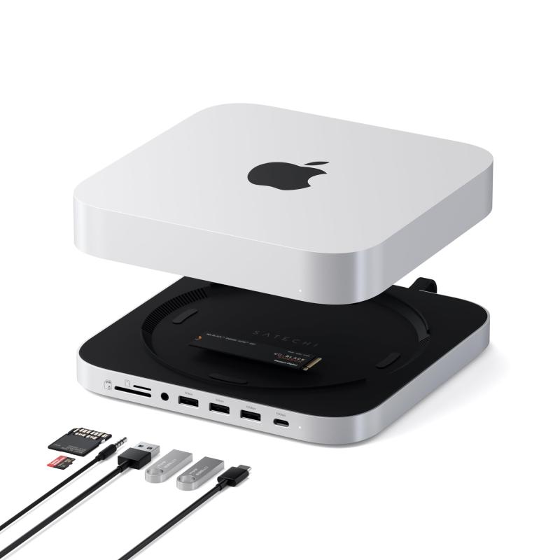 SATECHI Mac Mini USB-C スタンドハブ SSDスロット|GRATIQUE MIEI