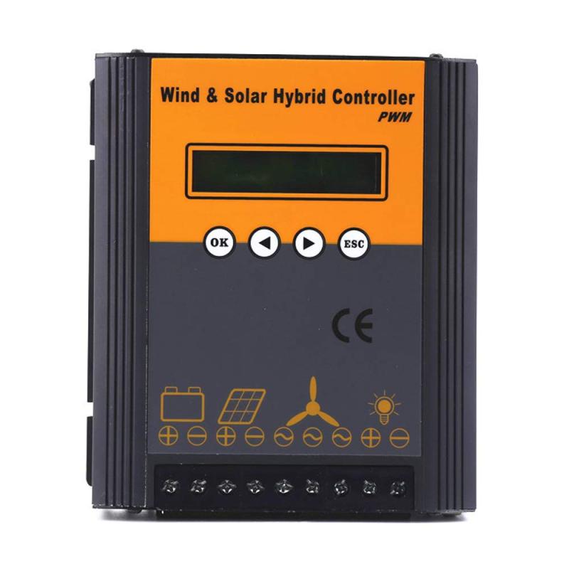 SAYA 12V /24V LCD風力ソーラーハイブリッド充電コントローラ 風力ソーラー チャージコントローラー 自動識別 家庭用 バッテリコントローラ保護 （600ワットの風力+400ワットソーラー） 自動照｜GRATIQUE MIEI