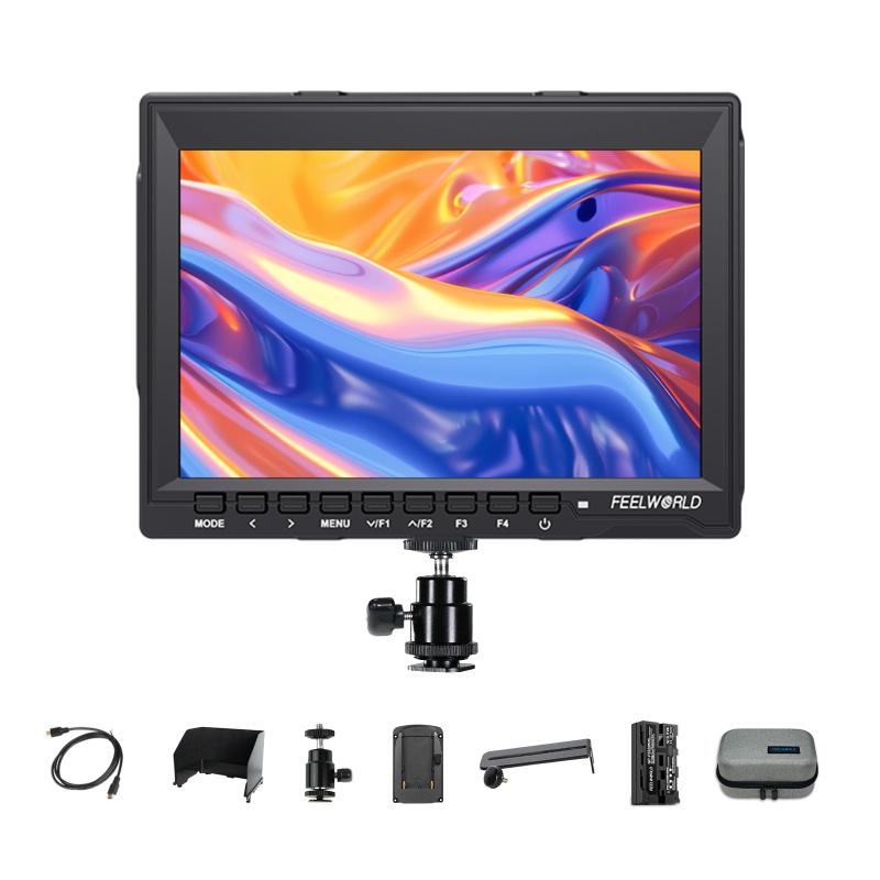 FEELWORLD FW759 7インチDSLRカメラフィールドモニターフルHD1280x800輝度ヒストグラム 補助フォーカス4K HDMI入力（F550バッテリー付き）｜GRATIQUE MIEI