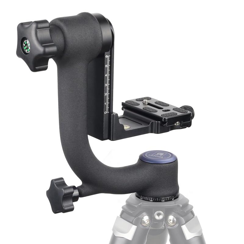 ARTCISE ジンバル雲台 アルミ合金 360度回転 パノラマ アルカスイス規格 クイックシュー 三脚ヘッド DSLR 望遠レンズ デジタル一眼レフカメラ用 大型雲台 野生動物 野鳥撮影 スポーツに対応 耐｜GRATIQUE MIEI
