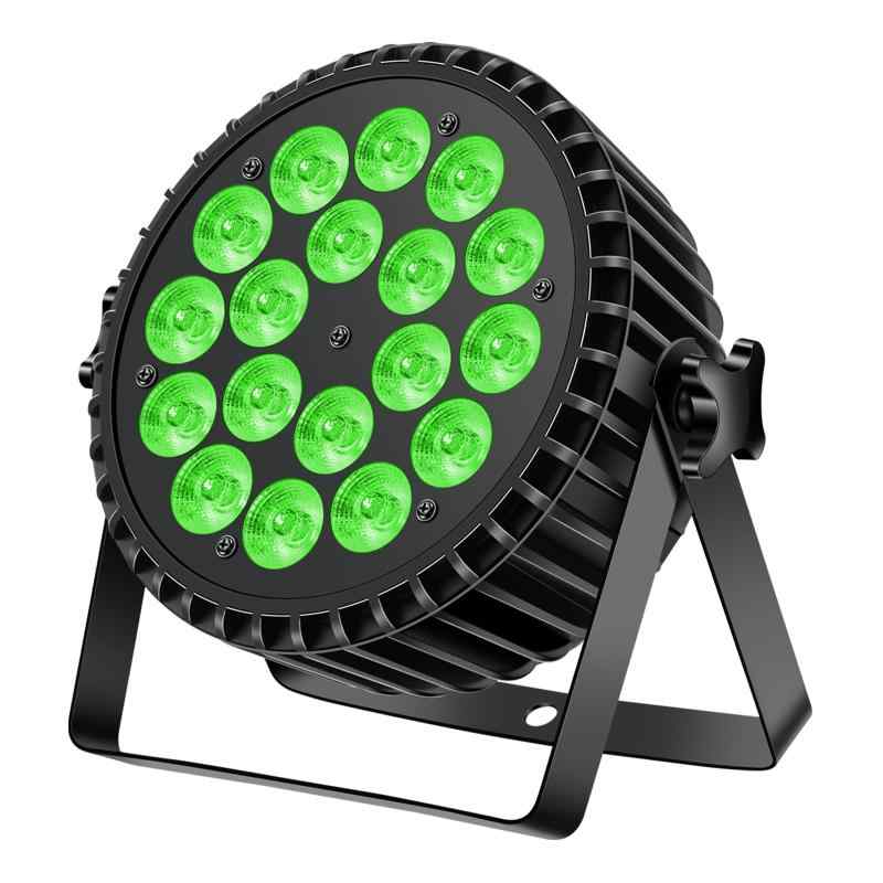 ZonQoonz 10Wx18 LED ステージライト パーライト ディスコライト舞台照明ランプ 上り式 音声起動 RGBW ストロボ調光 おしゃれ DMX多色変更 カラオケ/結婚式/ディスコ/演出/舞台/パーティー/クラブ｜GRATIQUE MIEI
