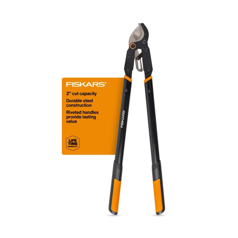 Fiskars Loppers for Tree Trimming, Heavy-Duty, Sharp Bypass Steel Blade Tree Branch Cutter up to 2-Inch Diameter Cut Capacity, ｜GRATIQUE MIEI