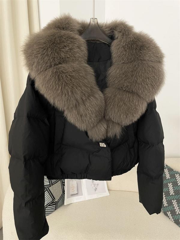 羽?服 レディース ショート丈 ダウンジャケット アウター 冬服 リアルファー コヨーテファー フード付き 暖かい 防寒着 防風 上着 カジュアル 厚手 軽量 しっとり 無地 ゆったり 体型カバー 通学 通勤|GRATIQUE MIEI