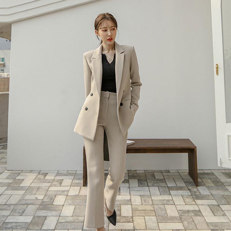 セットアップ レディース 西服 ジャケット パンツ 2点セット テーラードジャケット スラックス 上下セット カジュアル フォーマル オフィス 通勤用 長袖 無地 ルーズ ゆるシルエット きれいめ 上品 快適 アウター 春秋｜GRATIQUE MIEI