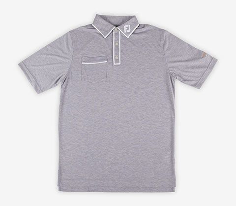 【即納】【対応】ボーケイ ツアーポロ アスレチックフィット グレー L VOKEY FJ SOLID JERSEY CONTRAST EDGE POLO GRAY 22711L
