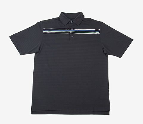 【即納】【対応】ボーケイ ツアーポロ チェスト ストライプ ブラック Ｍ VOKEY FJ SOLID TEXTURE CHEST STRIPE POLO BLACK M 38613