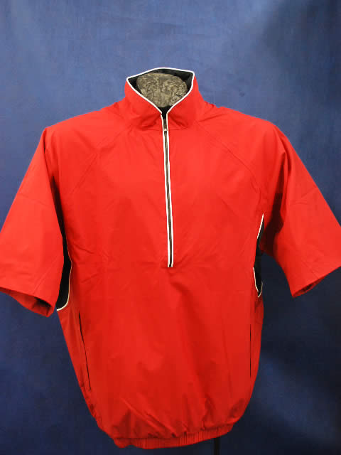 【即納】【対応】★フットジョイ　ドライジョイ　ツアーコレクション　ショートスリーブ　レインシャツ　レッド　Ｌ　FOOTJOY　FJ DRYJOY TOUR COLLECTION S/S RAIN SHIRT RED L 34767｜パターアイランド