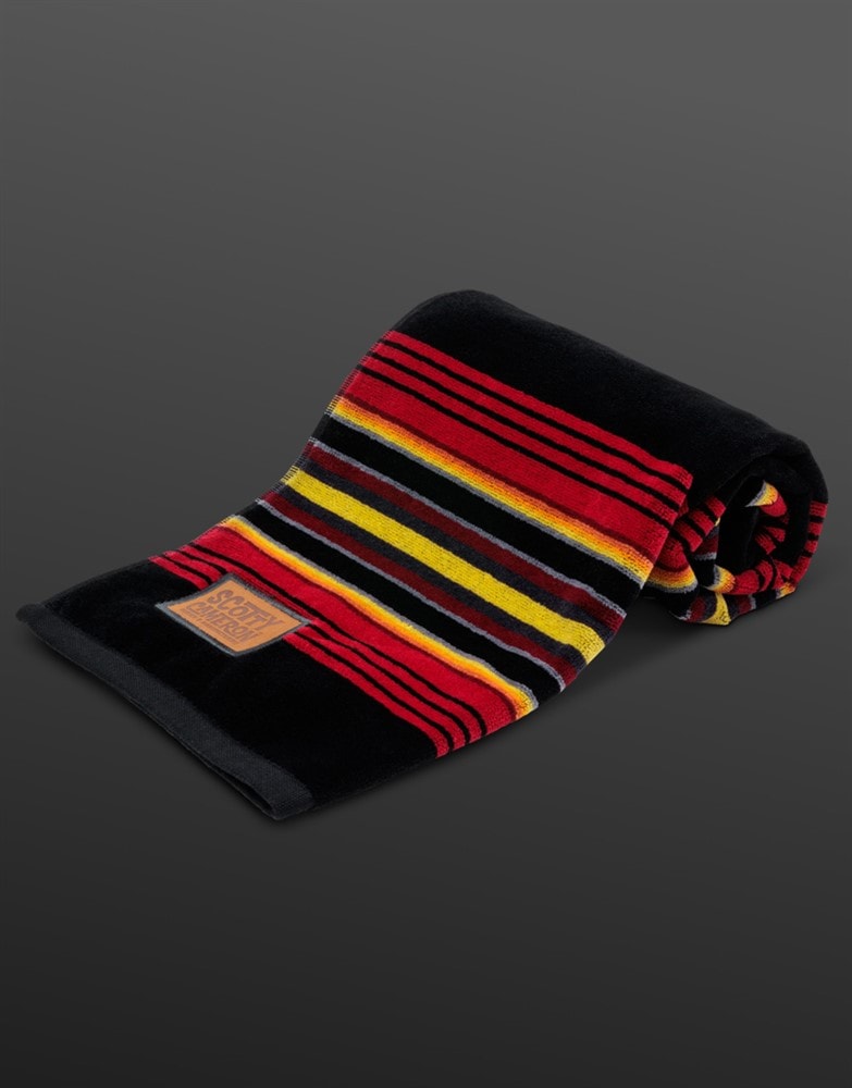 【即納】【対応】スコッティキャメロン モハビストライプ ゴルフタオル ブラック/レッド/イエロー SCOTTY CAMERON 2024 MOJAVE STRIPE GOLF TOWEL BLACK/RED/YELLOW SC100002