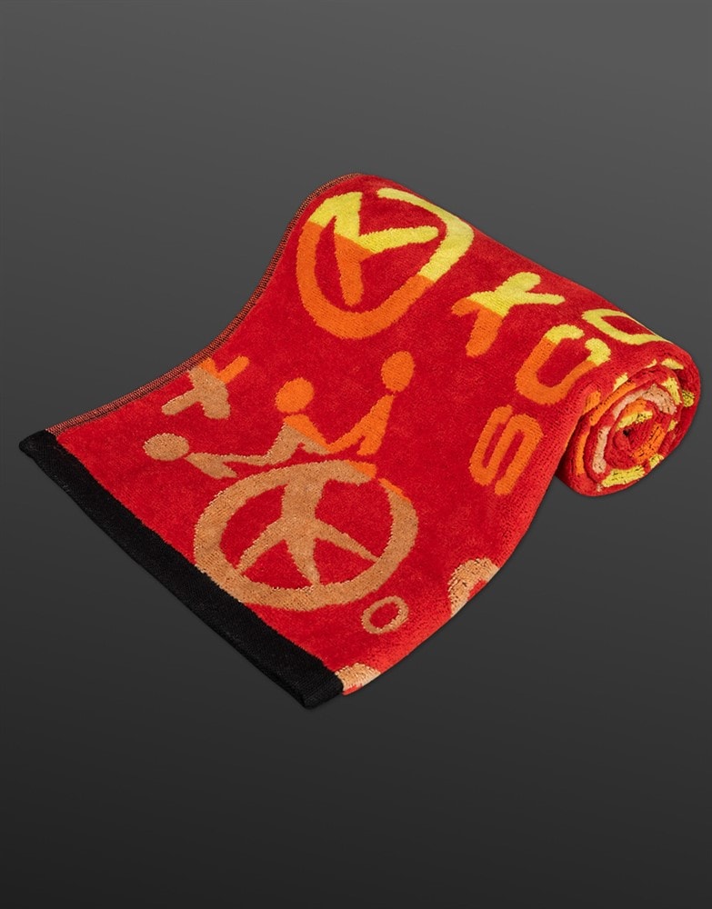 【即納】【対応】スコッティキャメロン クラウンクルー ゴルフタオル レッド/イエロー SCOTTY CAMERON 2025 CROWN CREW GOLF TOWEL RED/YELLOW SC100019
