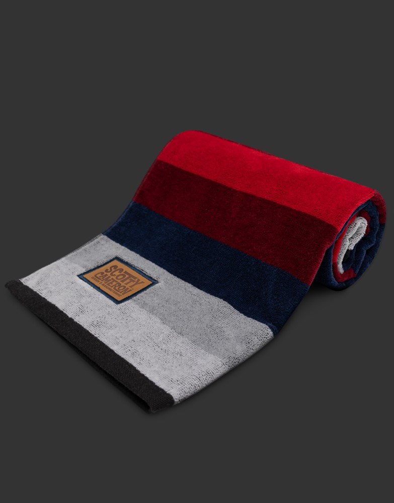 【即納】【対応】スコッティキャメロン テントンストライプ タオル ブルー/レッド SCOTTY CAMERON 2024 TENTON STRIPE GOLF TOWEL BLUE/RED 105351|パターアイランド
