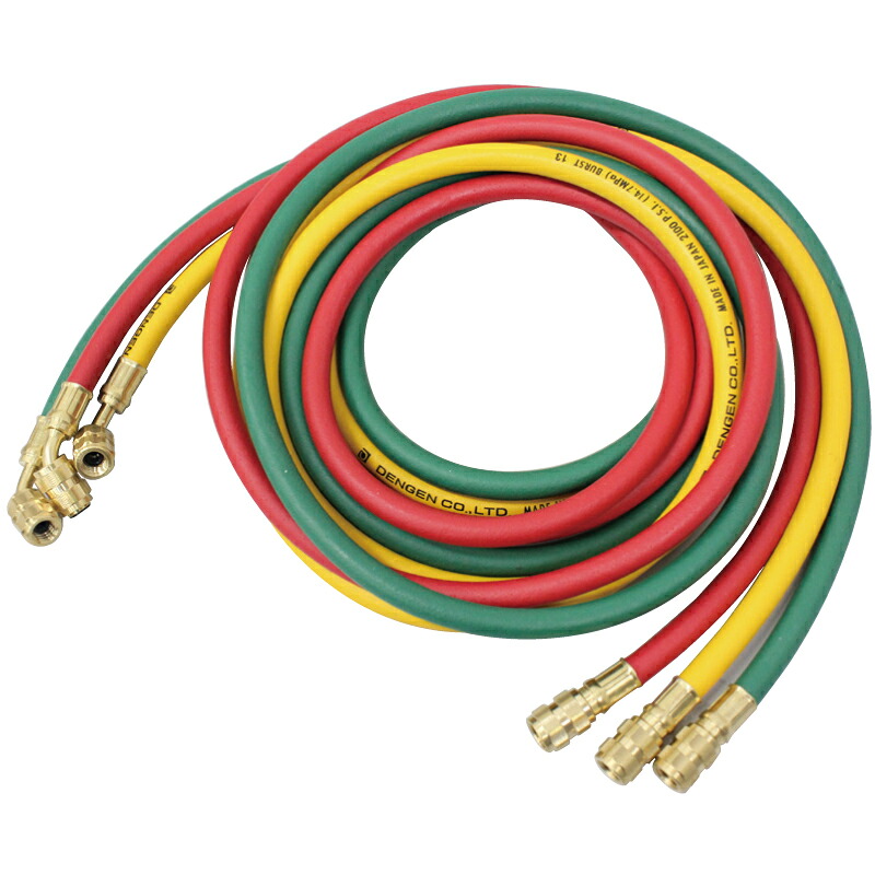 134Aチャージホース3色セット 2.2m デンゲン CPH-2200FS|Proバイダー堺駅前店