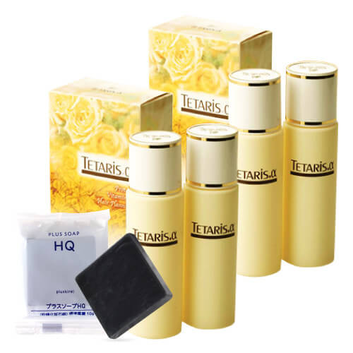 [おまけ付き添い人 テタリス 2本入り口・入口 × 2箱] 薬用テタリスアルファー (100ml×2本入り口・入口) 2箱 一般受けのミニ洗顔石ケンのおまけ付き添い人仕掛ける 治療薬部外品 頭皮用薬用育毛剤 低揺りうごかす性 無香性 アルブミン練りあわせる テタリスα