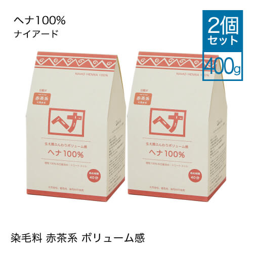 【2個セット】 ナイアード ヘナ 100% お徳用 400g(100g×4) [ Naiad ヘアカラー hena ヘナカラー 白髪染め 市販 ペースト オーガニック ヘナパウダー カラートリートメント ]