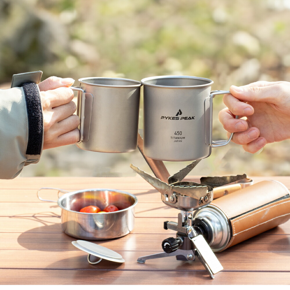  peak チタン製マグカップ 3個セット　sセット peak 雪峰 チタン スタッキングマグセット 【限定カラー