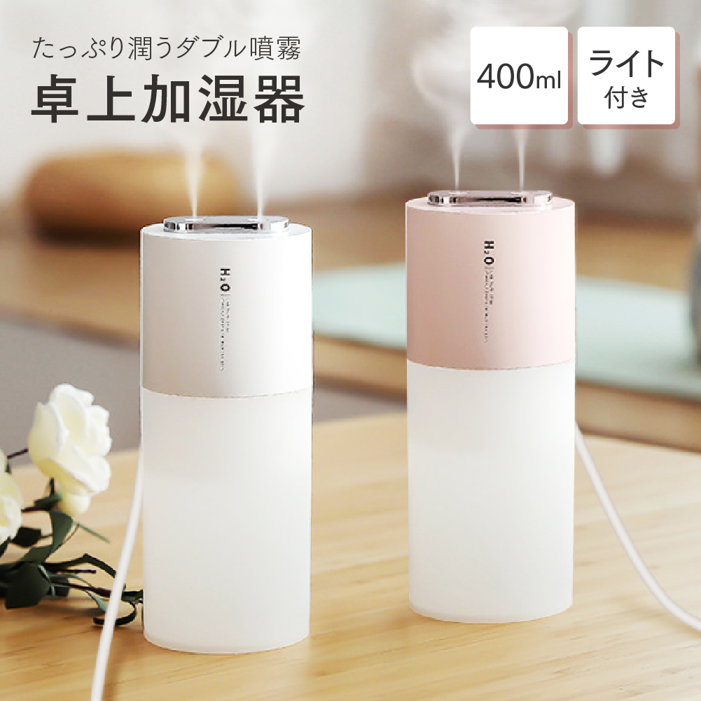 卓上 加湿器 Usb給電式 かわいい ダブルノズル 静音 静か コンパクト 加湿 部屋 リビング 寝室 職場 会社 デスクフィス 卓上加湿器 車用加湿器 人気 おすすめ ランキング 赤ちゃん 美容 棒 美肌 お手入れ簡単 インテリア 超美品の