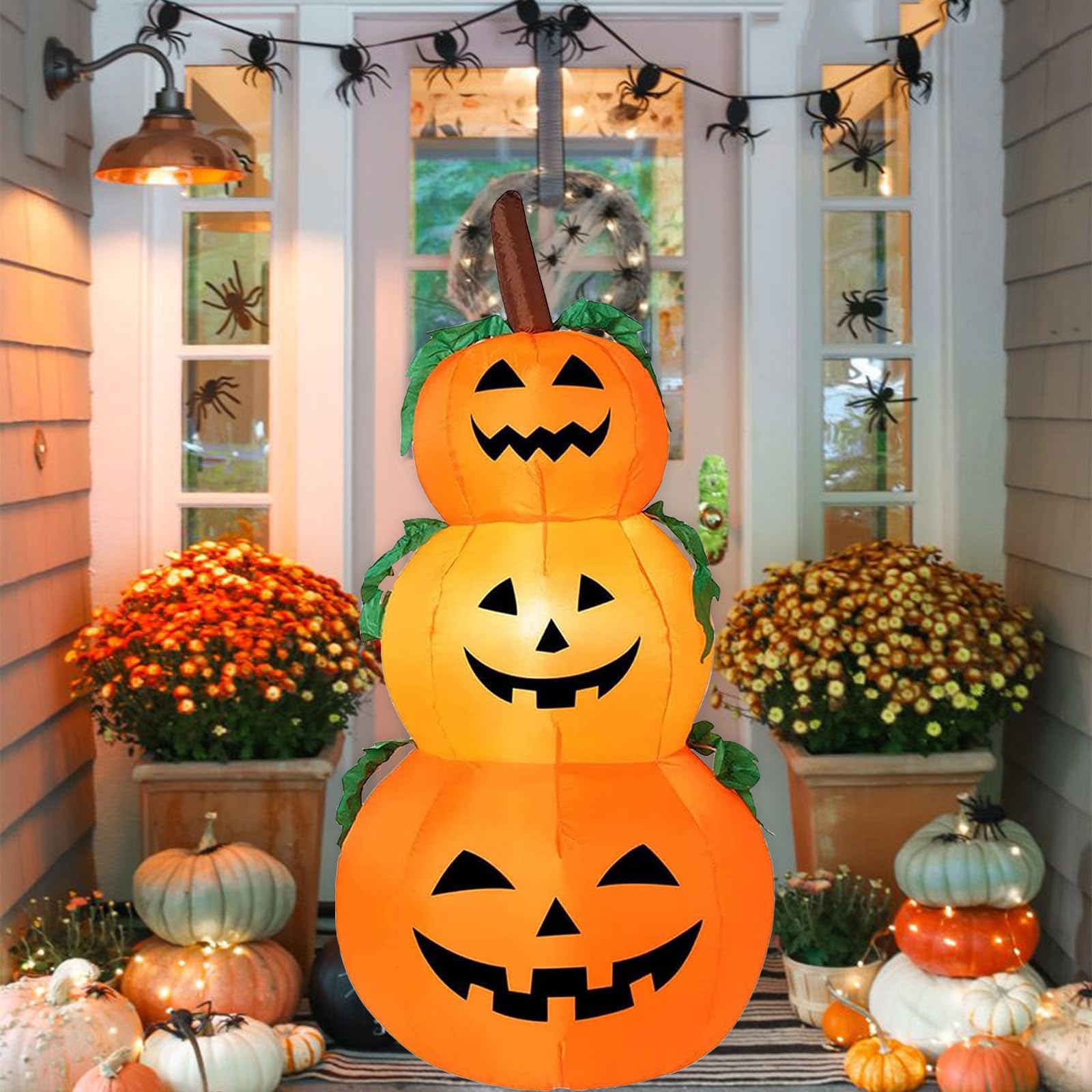 ハロウィン ランタン 飾り かぼちゃ LEDライト 置物 140cm カボチャのオブジェ 飾り付け ハロウィングッズ 装飾 かわいい 屋外 庭 雰囲気 頑丈 屋内 便利な取り付け パーティー 芝生 イベント 玄関 プレゼント ギフト 贈り物 送料無料